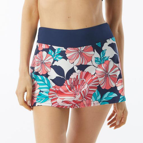 DECO GARDEN COLLECTION: BEACH HOUSE  Emma Pull On Swim Skort  Features: Comfort Waistband, Zipper Side Pocket, Built in Hidden Swim Shorts   Fabric Content: 85% Nylon 15% Spandex  Product#: H06371