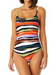 Live In Color Shirred Lingerie Maillot