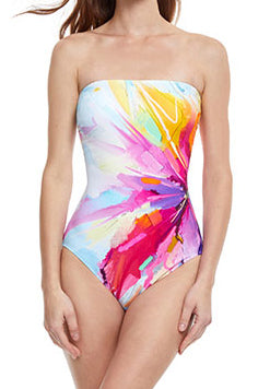 Summer In Capri Collection  Bandeau One Piece   Fabric Content: 80% Nylon/ 20% Spandex   Made in Morocco  Product#: 23SC-070