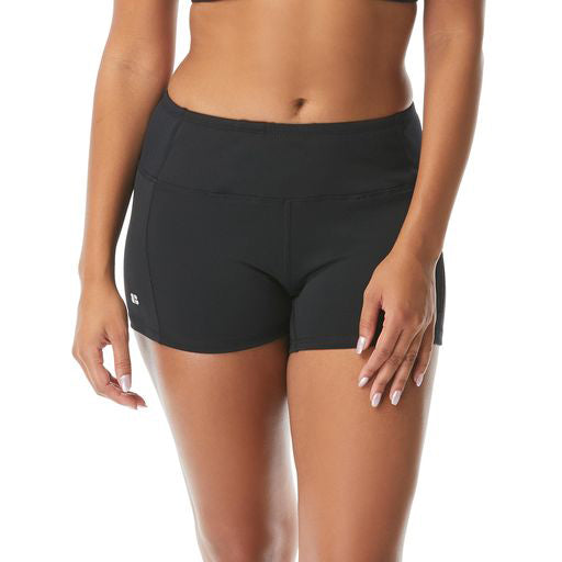 PALOMA BEACH SOLIDS COLLECTION: BEACH HOUSE  Fitted Swim Short  Features: Zippered Pocket  Fabric Content: Smooth Fit Knit 87% Polyester 13% Spandex  Product#: H58146