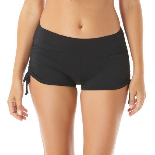 PALOMA BEACH SOLIDS COLLECTION: BEACH HOUSE   Blake Side Tie Swim Short   Features: Comfort Waistband with Hidden Inside Pocket, Adjustable Side Ties and Double Lined   Fabric Content: 85% Nylon 15% Lycra Xtra Life   Product#: H58181