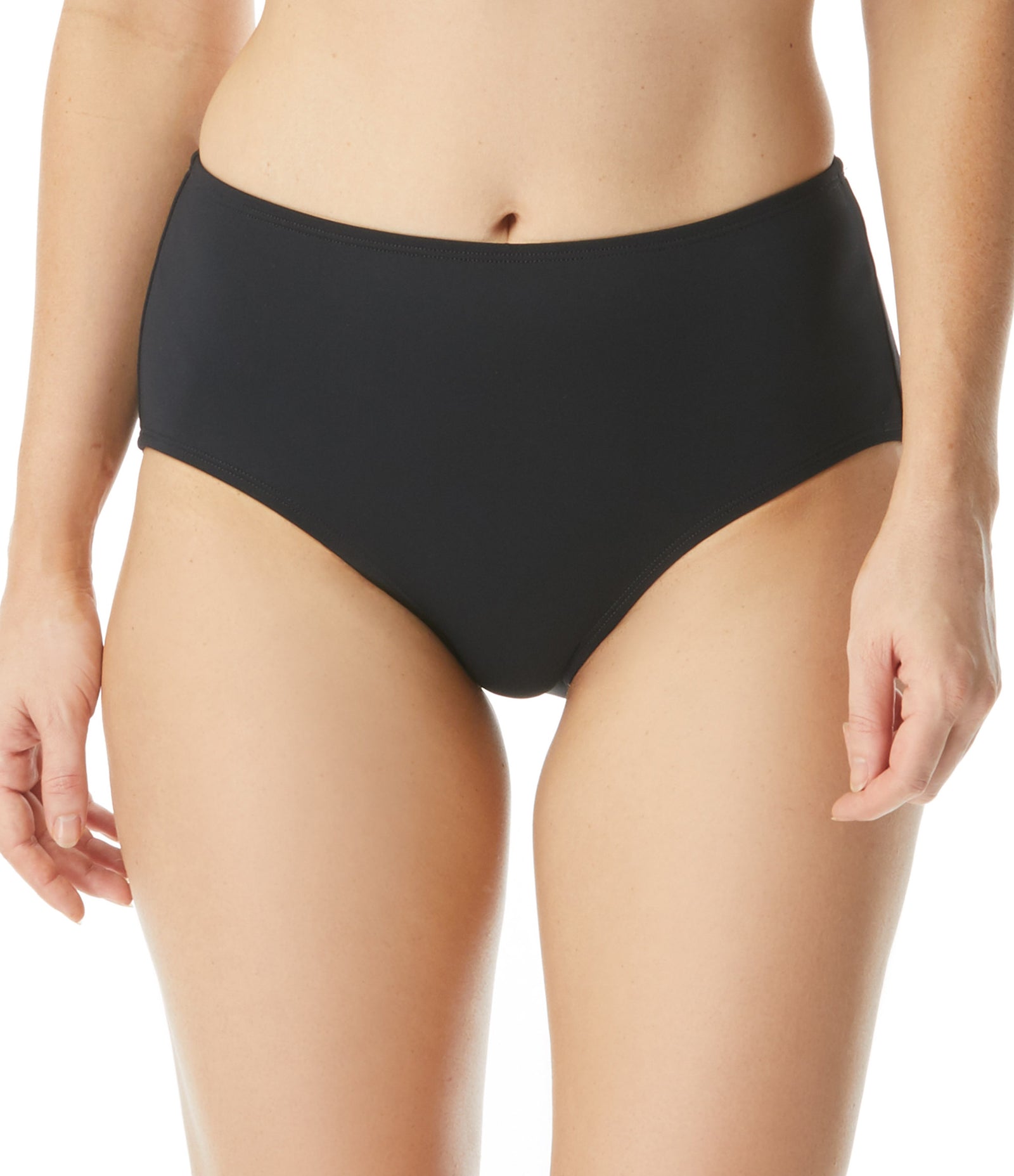 High Waisted Bikini Bottom Full coverage 50+ UPF 4 Way Stretch Soft Touch Comfort Fabric with Lycra® Chlorine Resistant Swimsuit Fabric: 85% Nylon/15% LYCRA® XTRA LIFE™® Hand Wash Cold, Line Dry Product Number: H58433