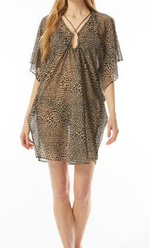 ABSTRACT ANIMAL COLLECTION: MICHAEL KORS  Chain Caftan Cover Up  Features: Chain Detail  Woven Fabric Content: 100% Polyester Chiffon  Product#: MM3K623