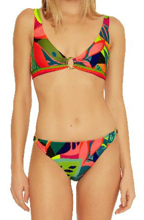 Rainforest Collection  Ring Halter Top  Features: Textured Ring, Multi-colored   Fabric Content: 84% Nylon/16% Spandex  Product#: 3553135