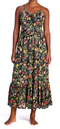 Rooftop Garden Collection  Cover Up Maxi Dress  Features: Adjustable Straps and Front Tie  Fabric Content: 100% Rayon  Product#: S65851