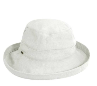 Packable big brim hat 50+ UPF protection  3" big brim hat 100% Cotton white 