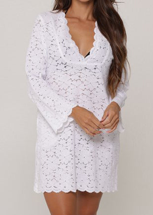 Flower Child Collection  Yoke Neck Tunic  Fabric Content: 93% Nylon/ 7% Spandex - Stretch Lace  Product#: J255023